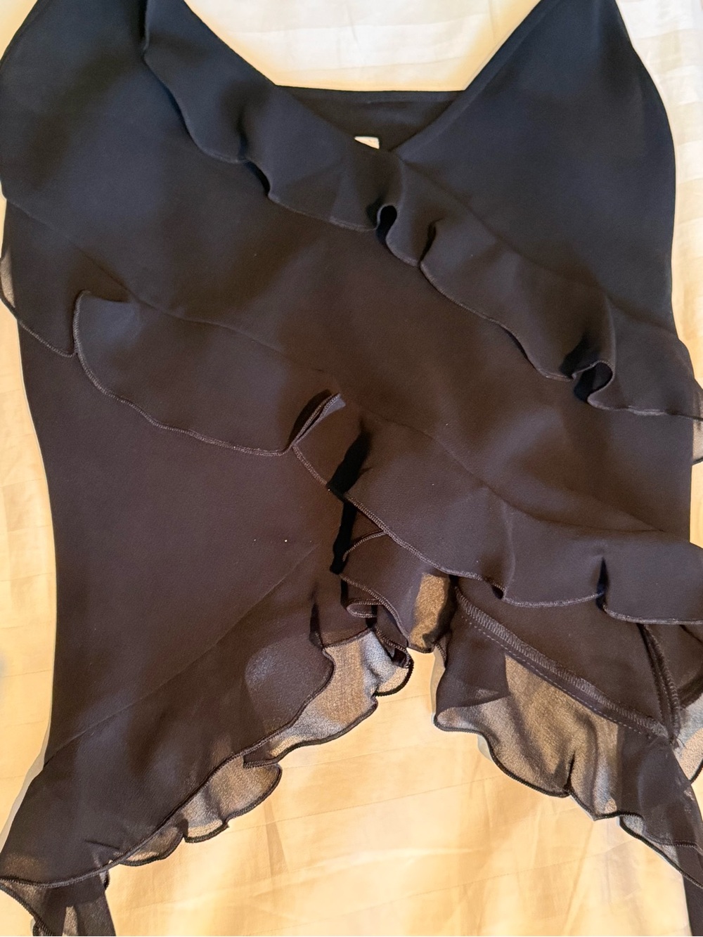 Wilfred Black Ruffle Spaghetti-Strap Cami - Picture 2 of 4